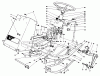 Toro 30544 (120) - 44" Side Discharge Mower, Groundsmaster 120, 1987 (700001-799999) Ersatzteile FRAME & STEERING ASSEMBLY