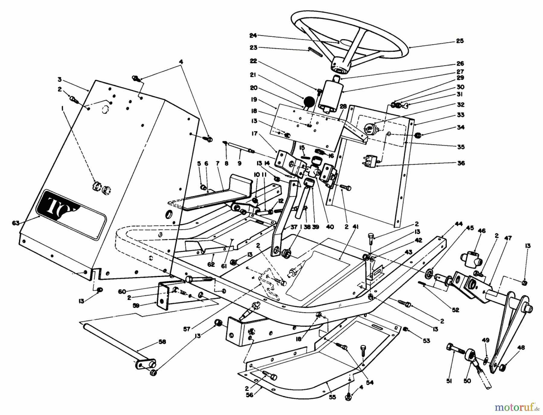 Toro Neu Mowers, Deck Assembly Only 30544 (120) - Toro 44