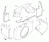 Toro 30544 (120) - 44" Side Discharge Mower, Groundsmaster 120, 1988 (800001-899999) Ersatzteile BAFFLES & SHROUD ENGINE MODEL NO KT17QS TYPE NO. 24324