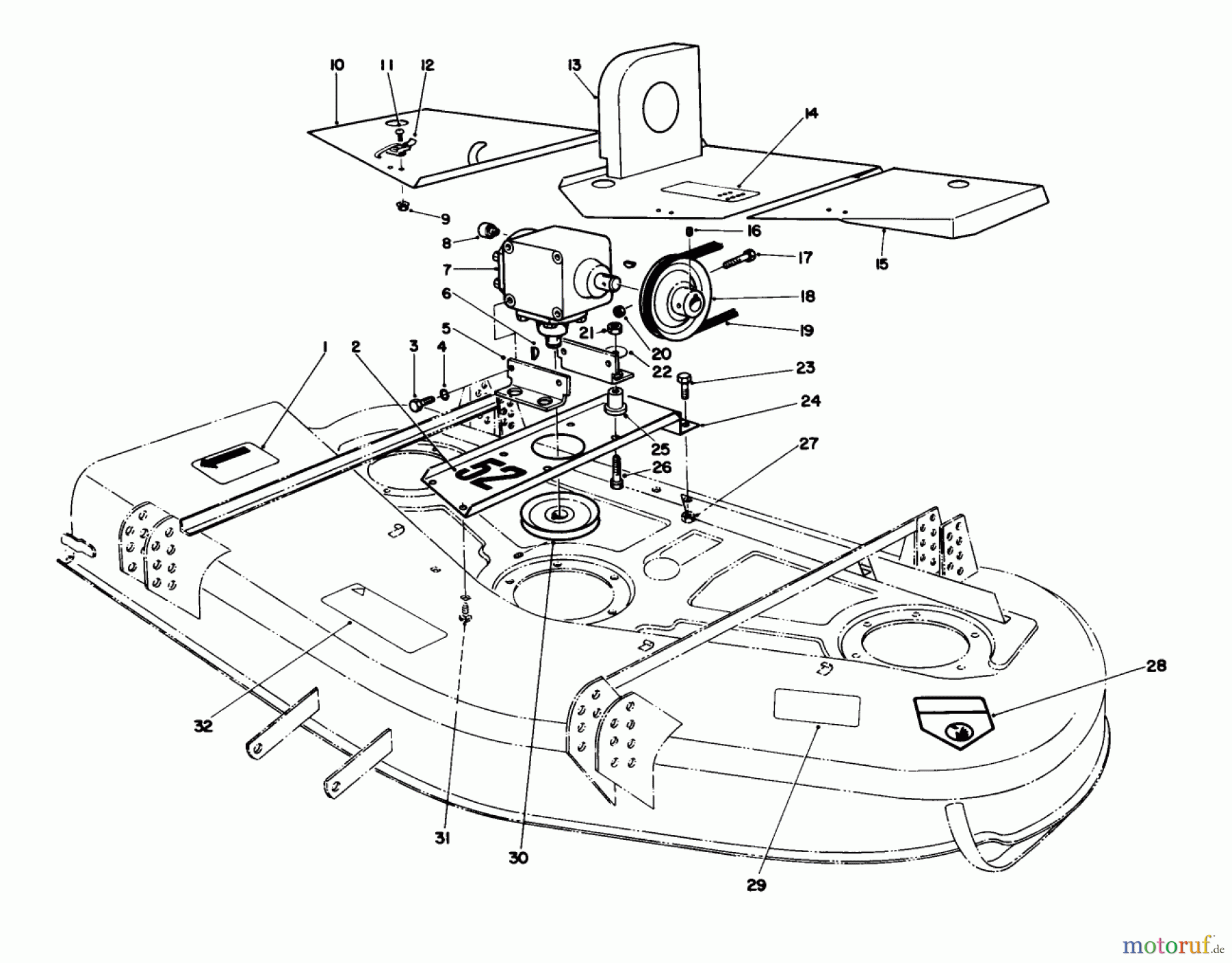 Toro Neu Mowers, Deck Assembly Only 30544 (120) - Toro 44