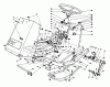 Toro 30544 (120) - 44" Side Discharge Mower, Groundsmaster 120, 1988 (800001-899999) Ersatzteile FRAME & STEERING ASSEMBLY