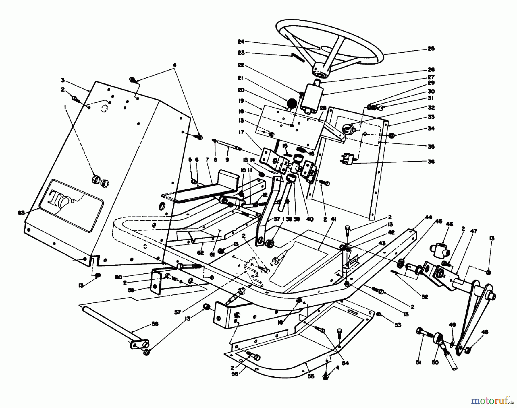 Toro Neu Mowers, Deck Assembly Only 30544 (120) - Toro 44