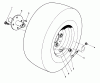 Toro 30544 (120) - 44" Side Discharge Mower, Groundsmaster 120, 1988 (800001-899999) Ersatzteile FRONT WHEEL ASSEMBLY