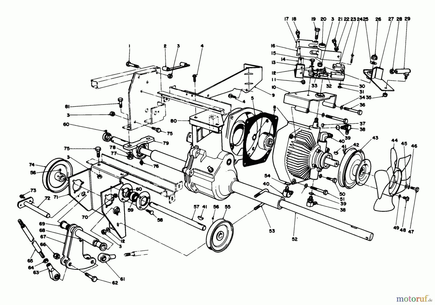 Toro Neu Mowers, Deck Assembly Only 30544 (120) - Toro 44