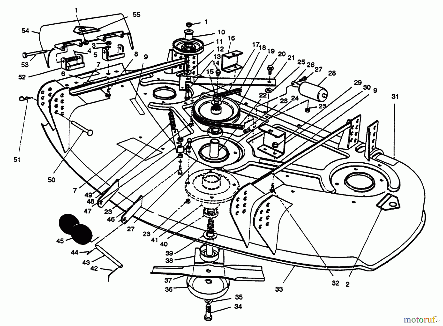 Toro Neu Mowers, Deck Assembly Only 30544 (120) - Toro 44