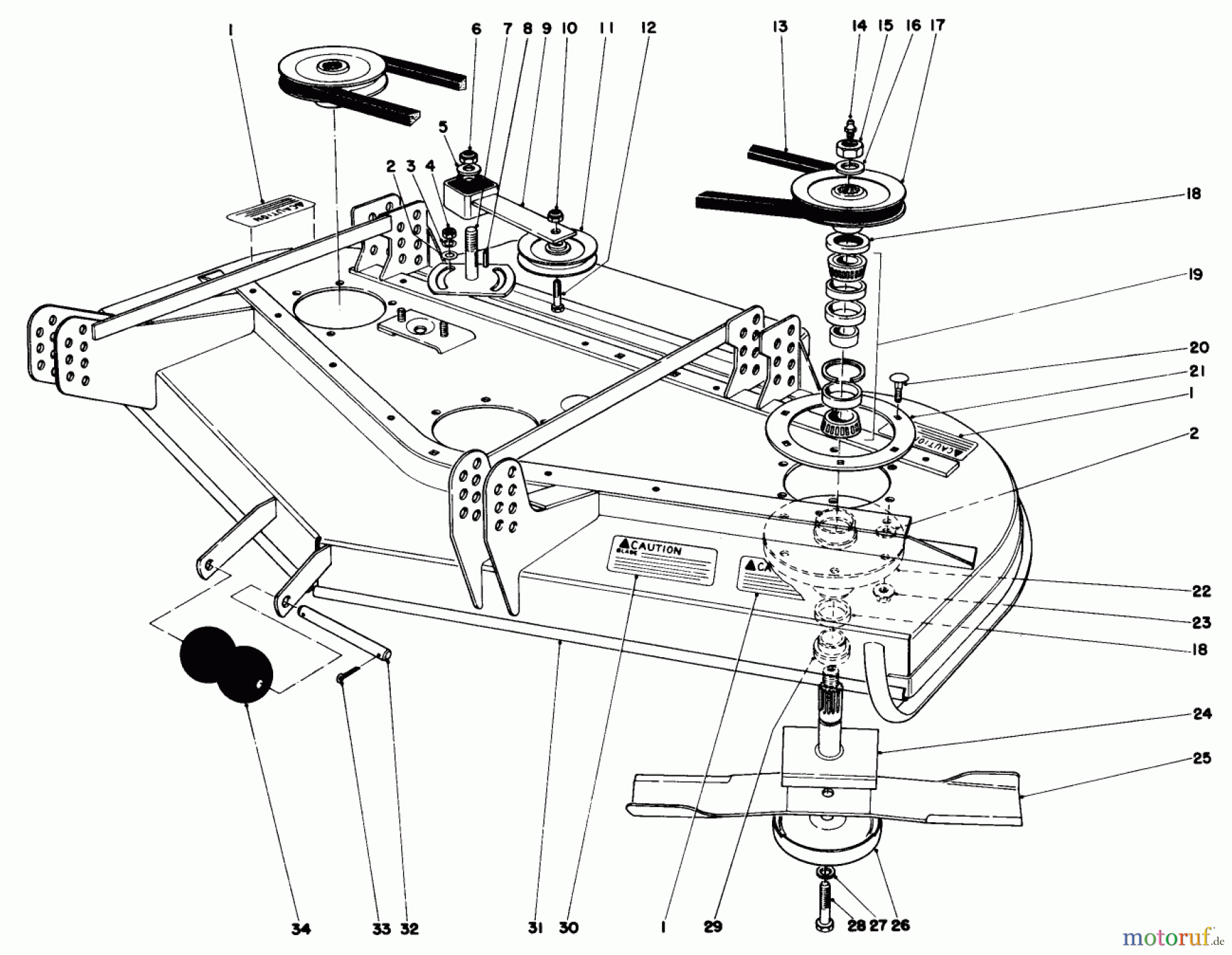 Toro Neu Mowers, Deck Assembly Only 30555 (200) - Toro 52