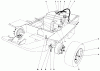 Toro 30562 (200) - 62" Side Discharge Mower, Groundsmaster 200 Series, 1983 (SN 30001-39999) Ersatzteile GAS TANK AND AXLE ASSEMBLY