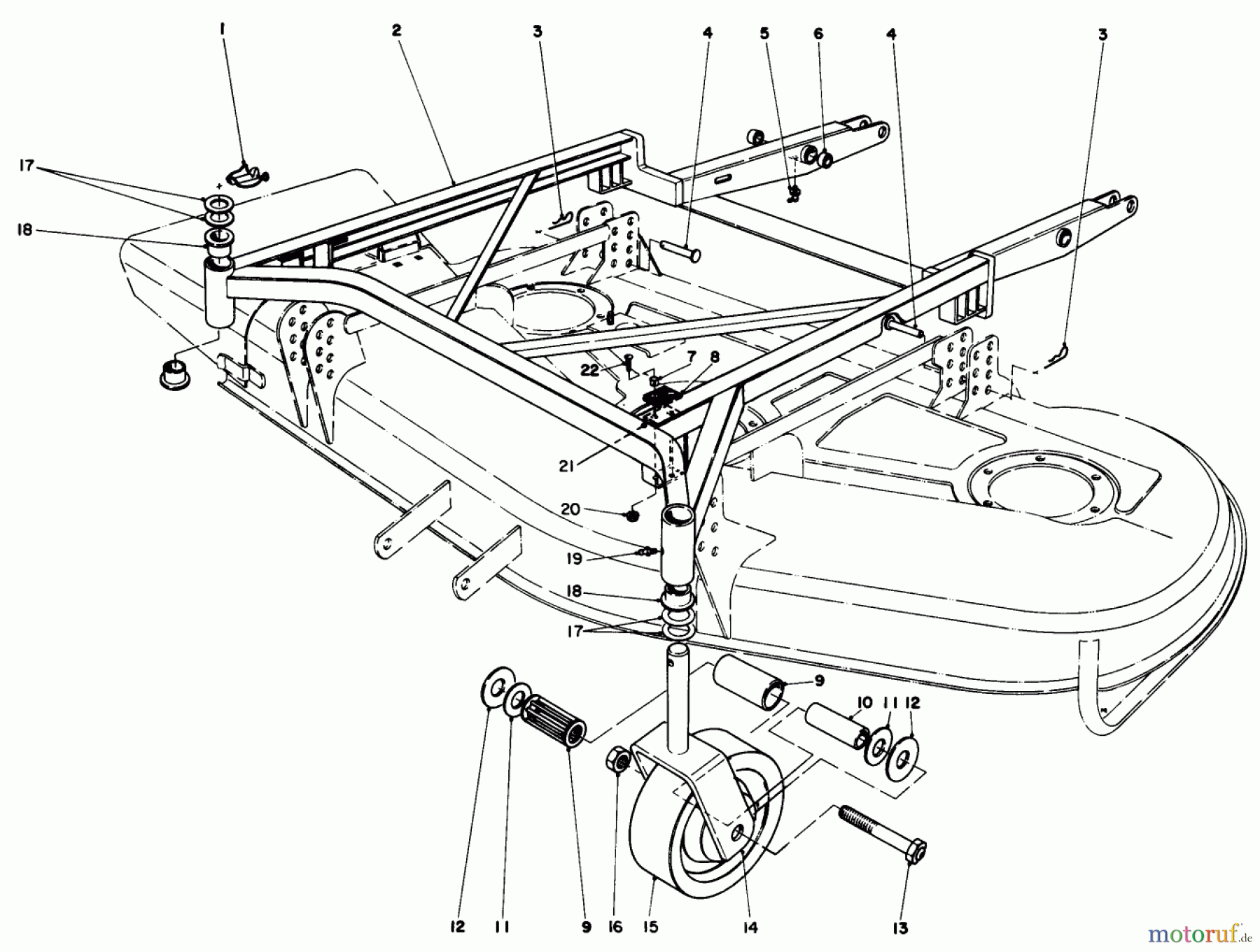 Toro Neu Mowers, Deck Assembly Only 30555 (200) - Toro 52