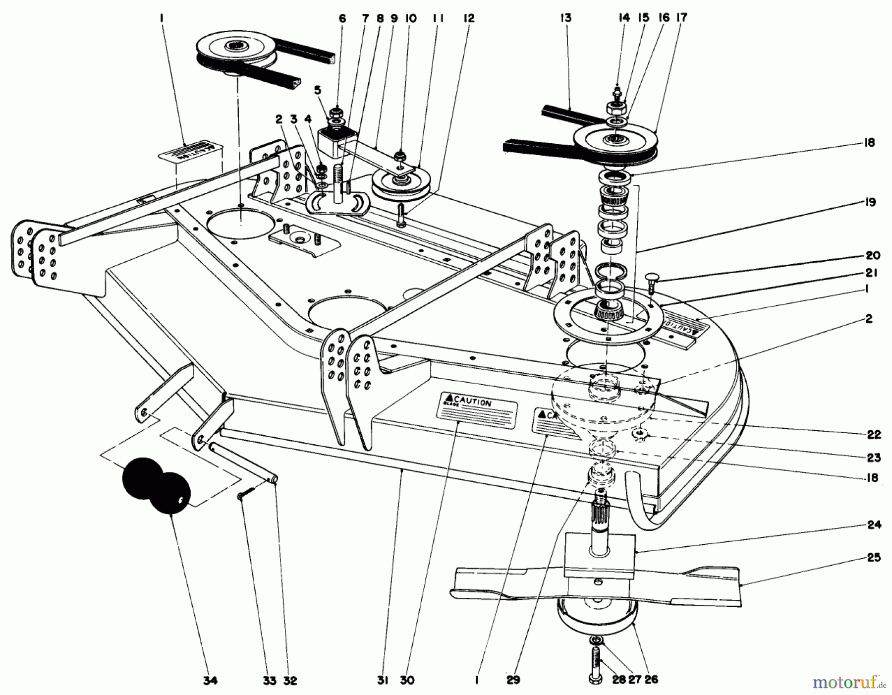 Toro Neu Mowers, Deck Assembly Only 30555 (200) - Toro 52