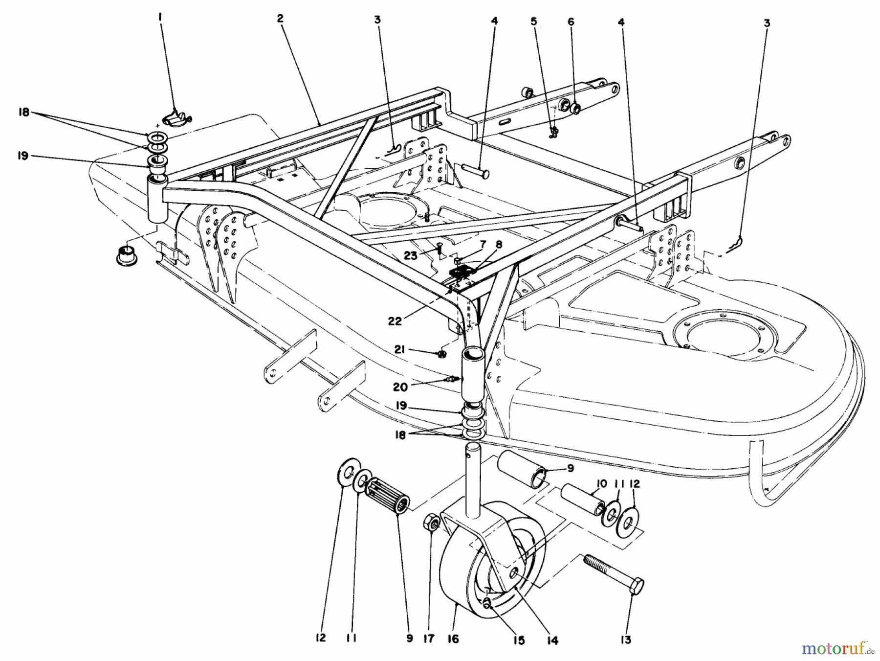 Toro Neu Mowers, Deck Assembly Only 30562 (200) - Toro 62