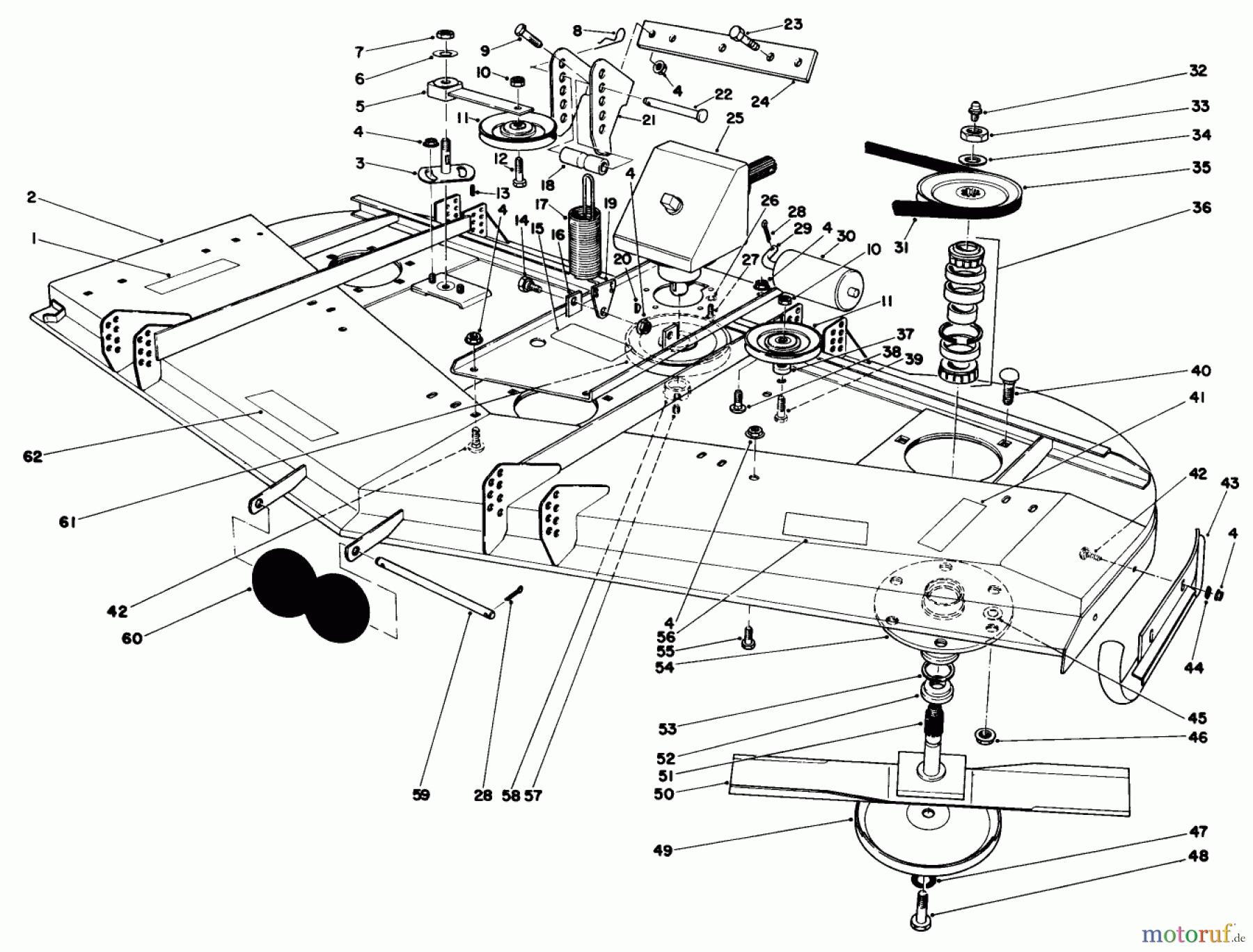 Toro Neu Mowers, Deck Assembly Only 30555 (200) - Toro 52