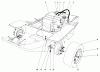 Toro 30555 (200) - 52" Side Discharge Mower, Groundsmaster 200 Series, 1986 (6000001-6999999) Ersatzteile GAS TANK AND AXLE ASSEMBLY