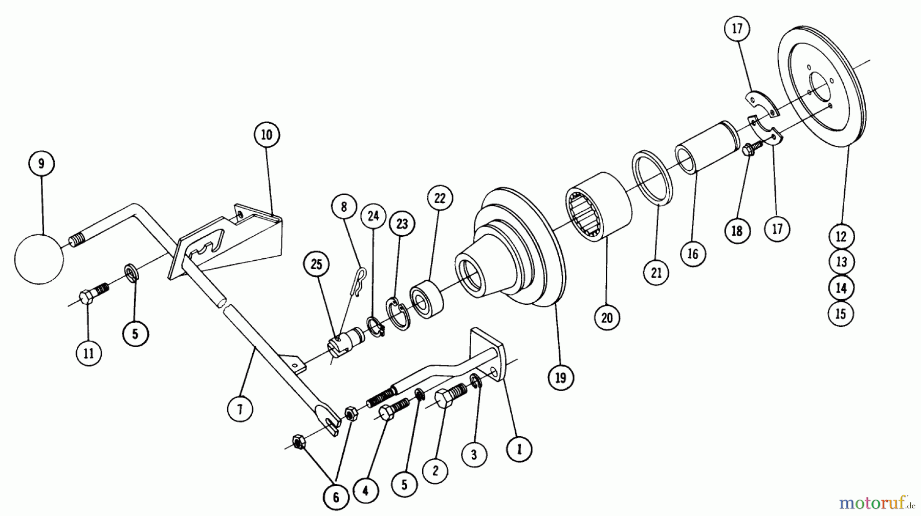 Toro Neu Accessories PT-6 - Toro PTO Kit, Tractor, 1967 POWER TAKE-OFF PT-6 PARTS LIST