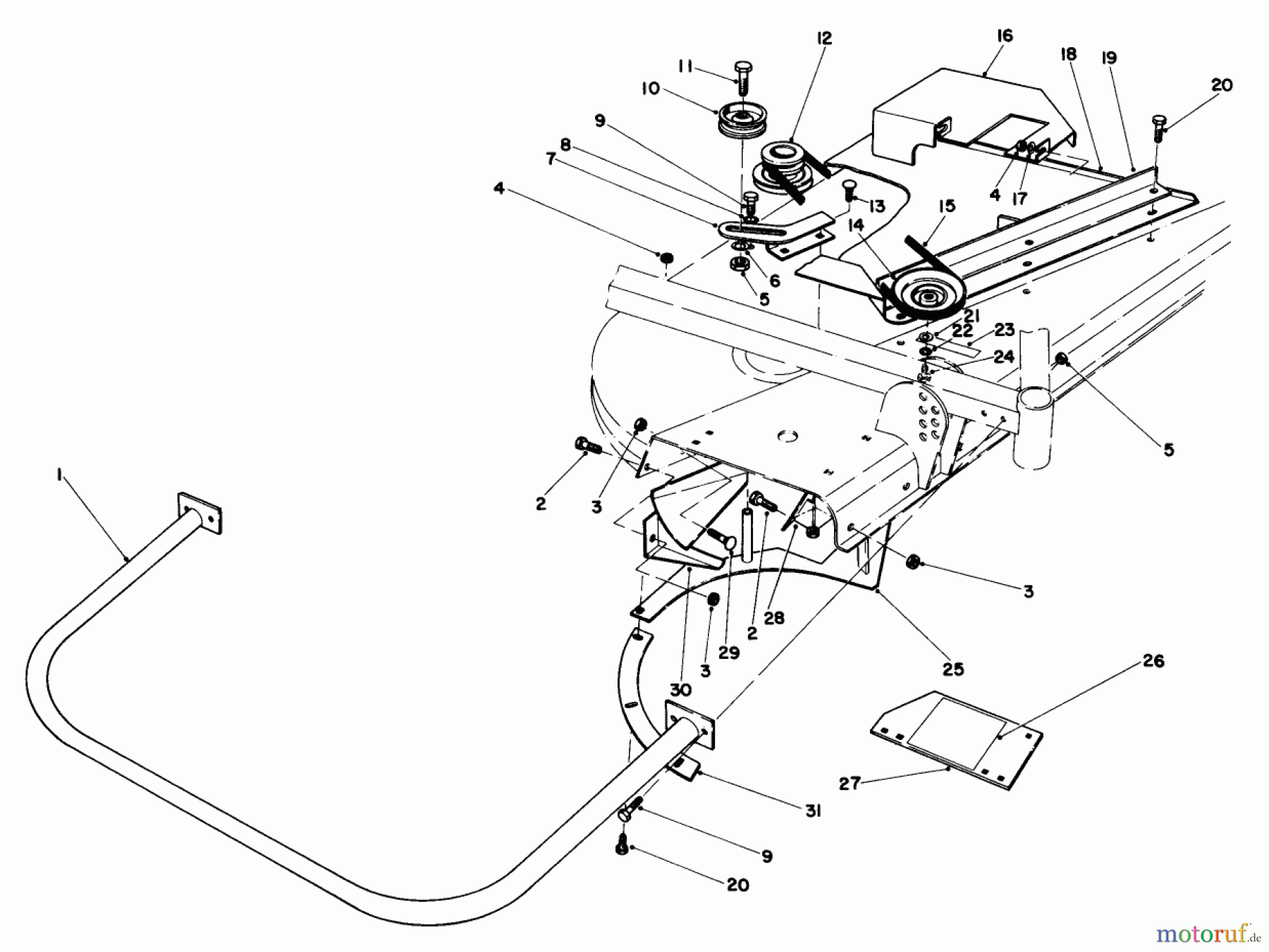 Toro Neu Mowers, Deck Assembly Only 30555 (200) - Toro 52