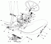 Toro 30555 (200) - 52" Side Discharge Mower, Groundsmaster 200 Series, 1986 (6000001-6999999) Ersatzteile PEDALS AND STEERING WHEEL ASSEMBLY