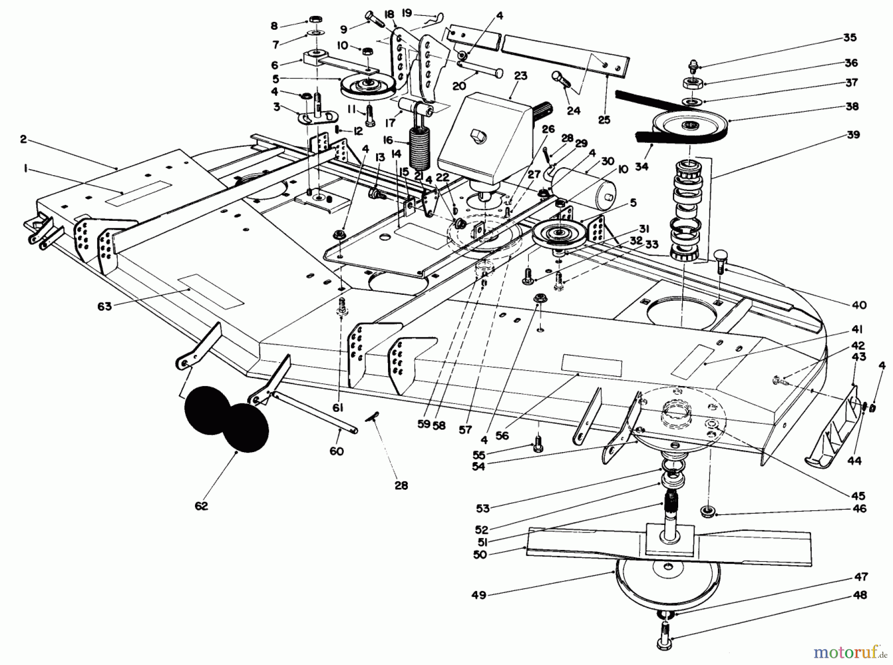 Toro Neu Mowers, Deck Assembly Only 30562 (200) - Toro 62