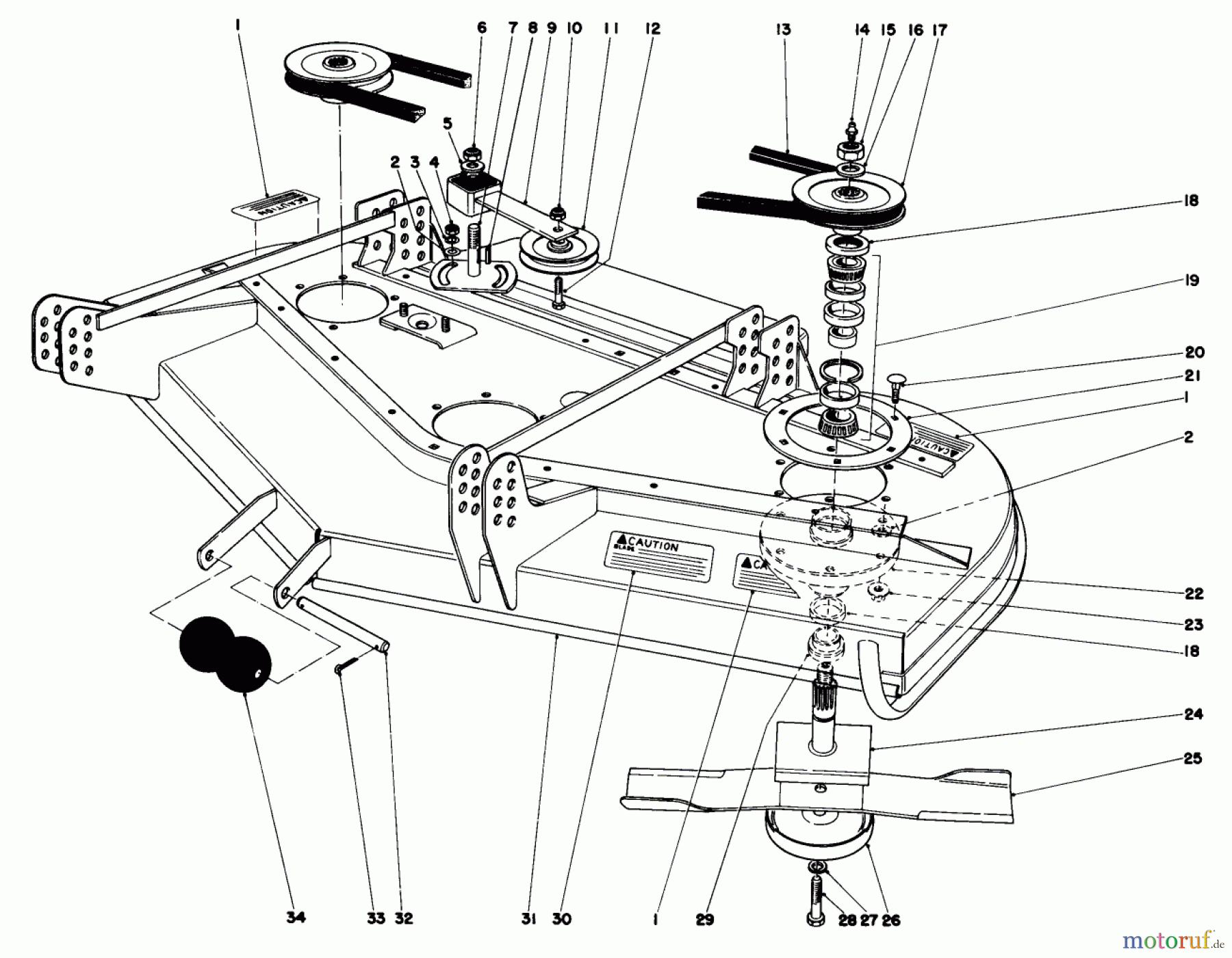 Toro Neu Mowers, Deck Assembly Only 30555 (200) - Toro 52