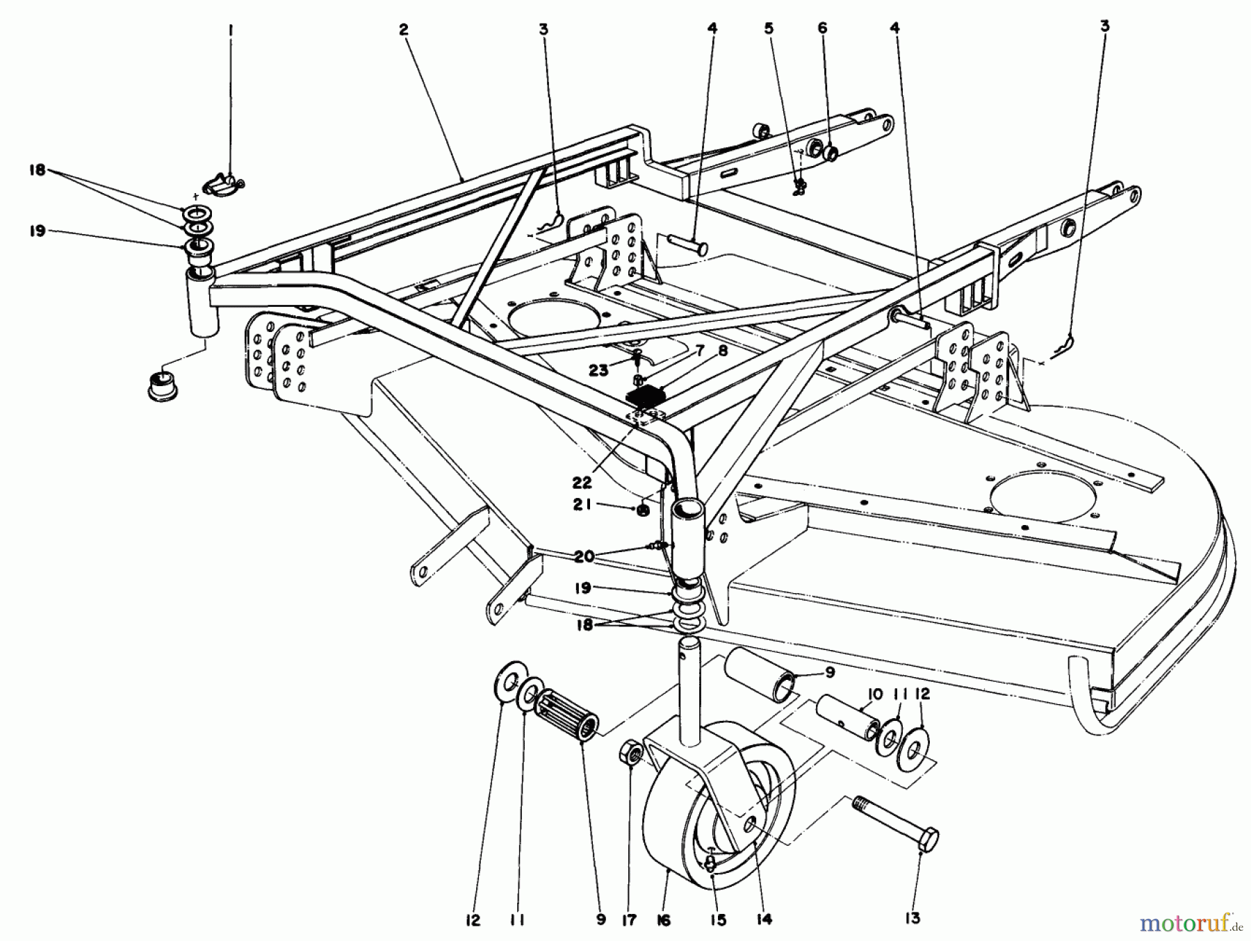 Toro Neu Mowers, Deck Assembly Only 30555 (200) - Toro 52