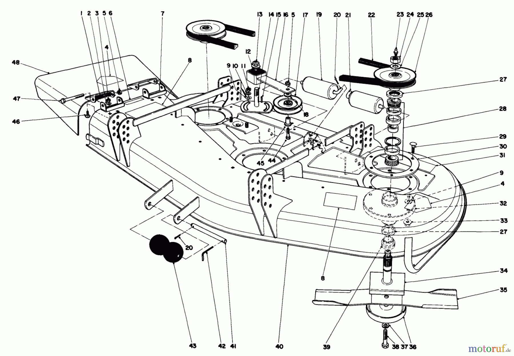 Toro Neu Mowers, Deck Assembly Only 30555 (200) - Toro 52