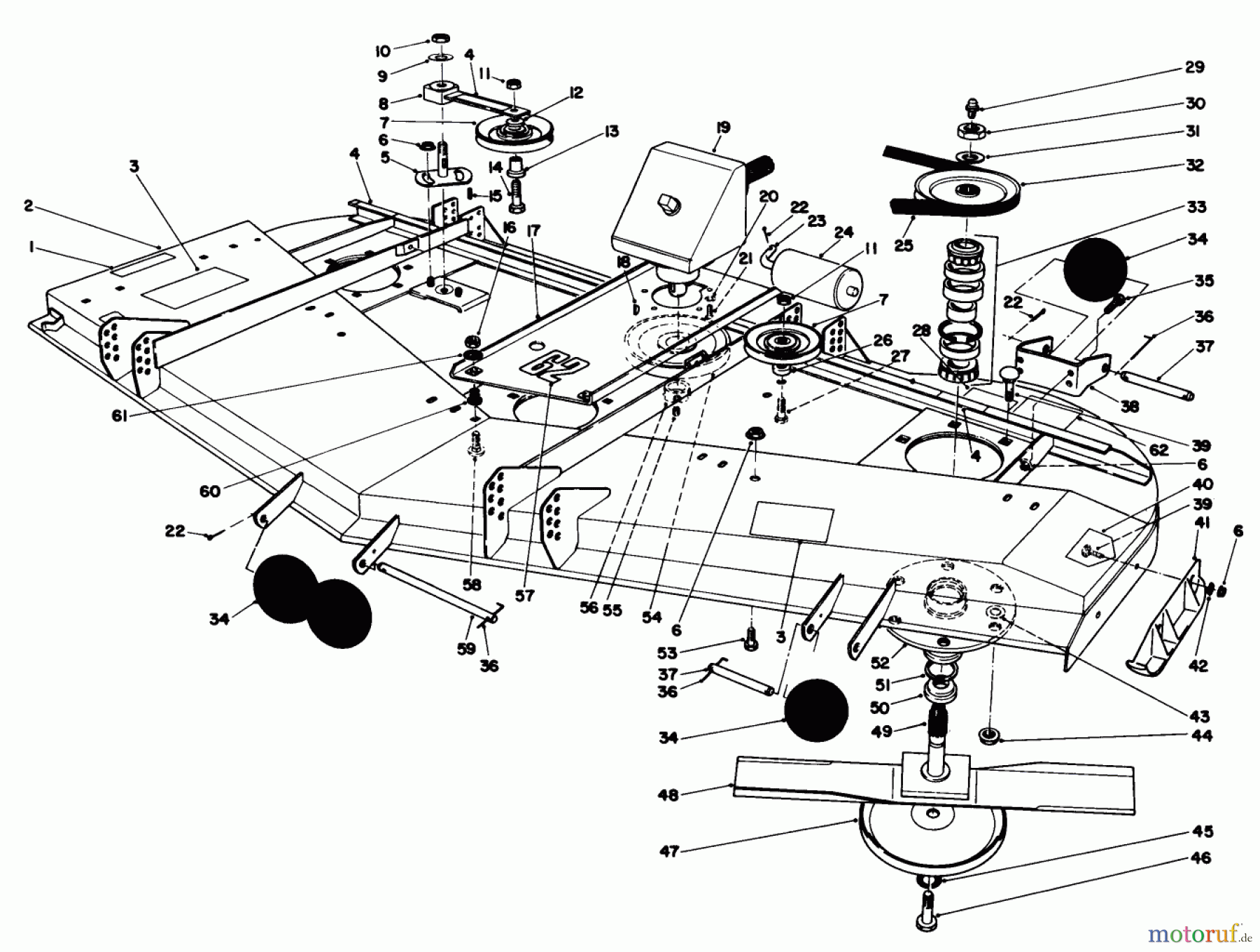 Toro Neu Mowers, Deck Assembly Only 30575 - Toro 72