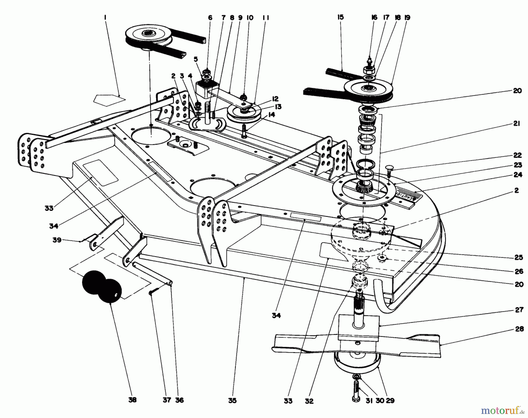 Toro Neu Mowers, Deck Assembly Only 30555 (200) - Toro 52