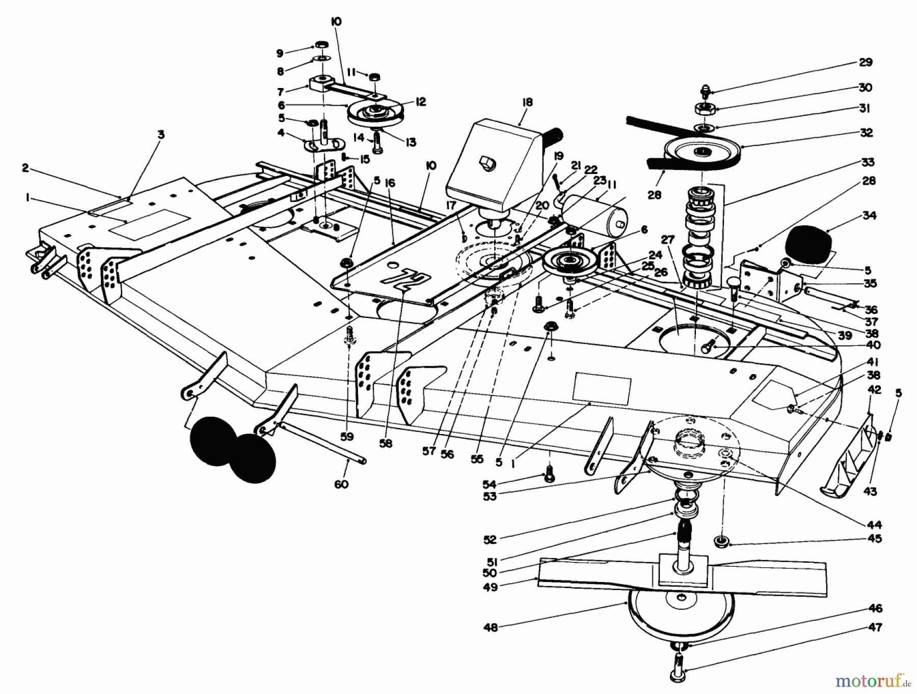  Toro Neu Mowers, Deck Assembly Only 30555 (200) - Toro 52