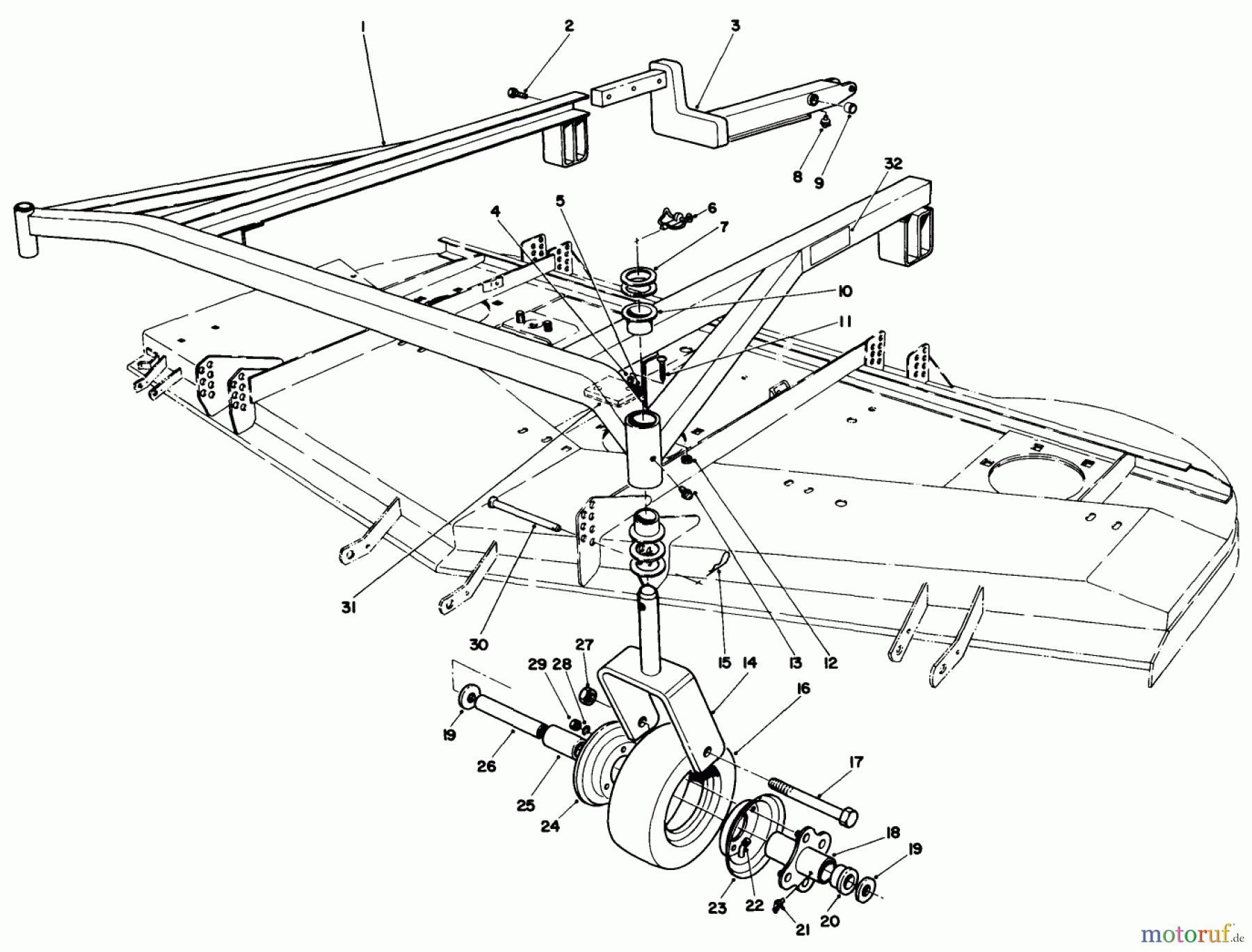 Toro Neu Mowers, Deck Assembly Only 30575 - Toro 72