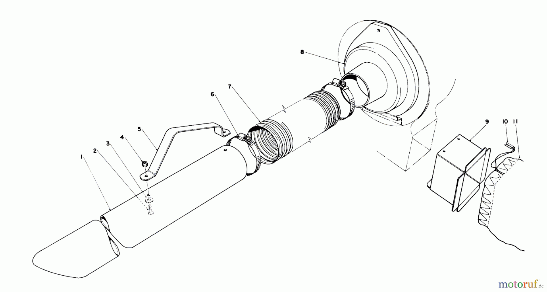 Toro Neu Accessories, Blower/Vacuum/Chipper/Shredder 59084 - Toro Blower/Bag Kit, 1973 (3000001-3999999) BLOWER BAGGING KIT (5 HP BLOWER)