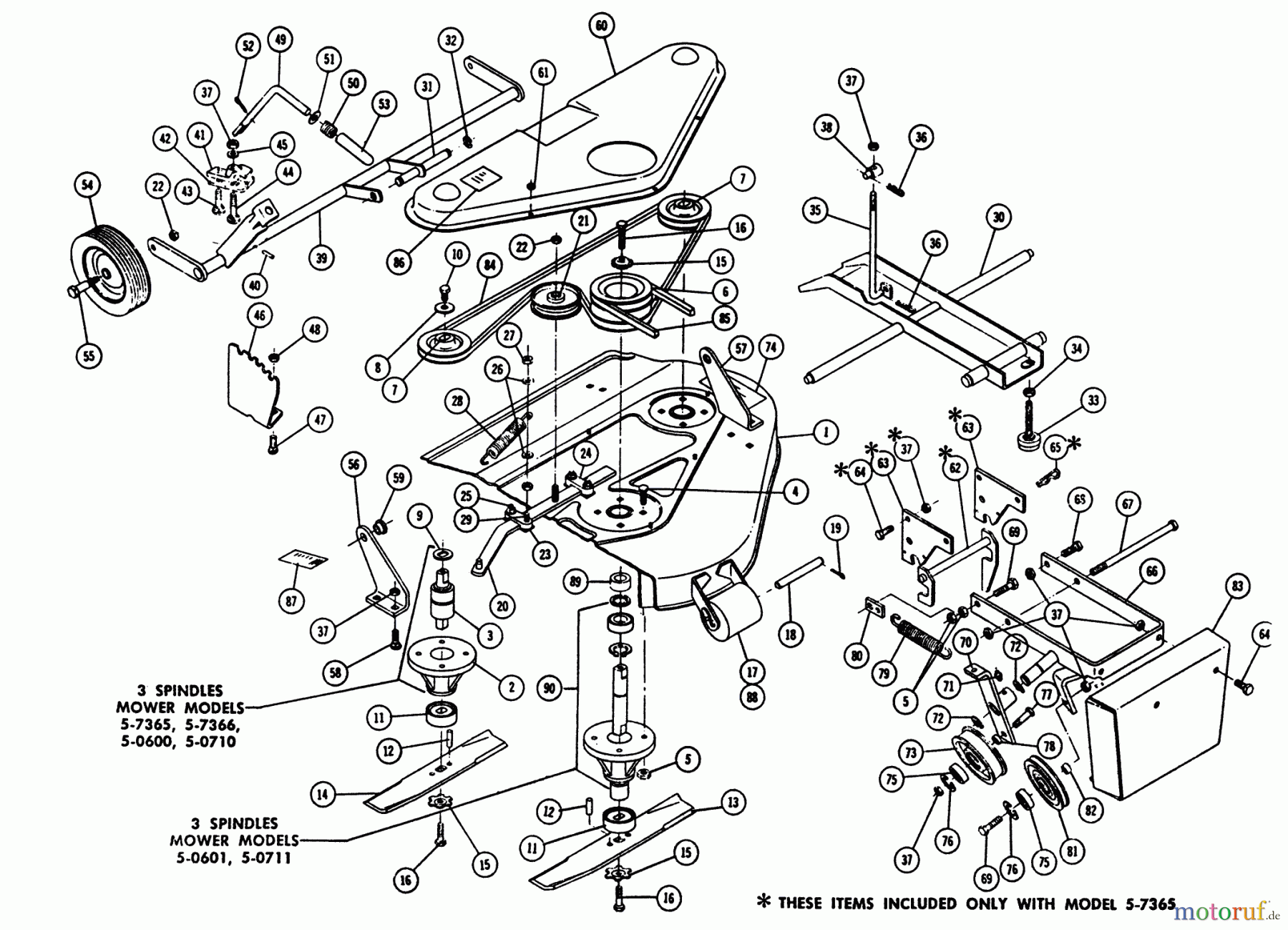 Toro Neu Mowers, Deck Assembly Only 5-0600 - Toro 36