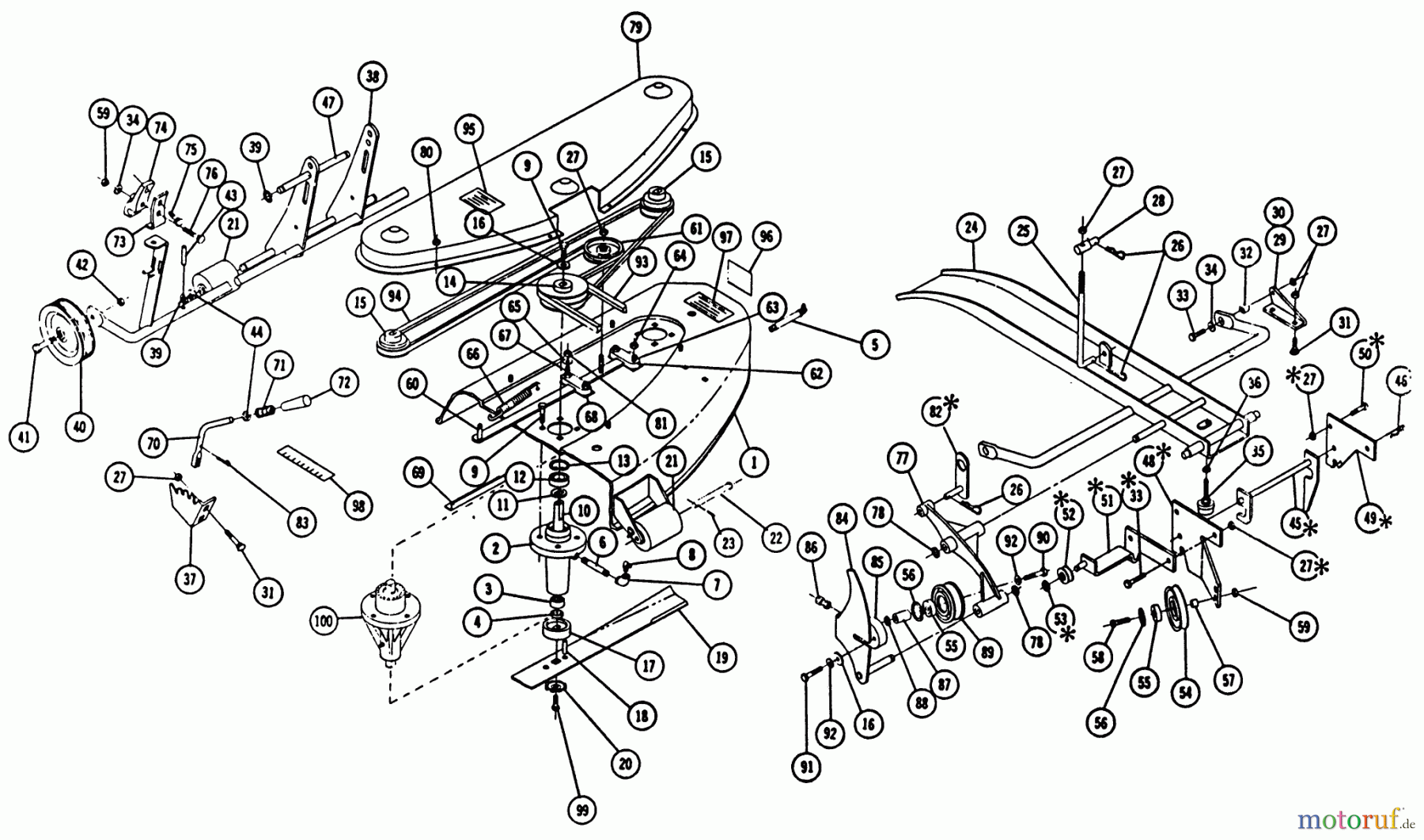 Toro Neu Mowers, Deck Assembly Only 5-1001 - Toro 42