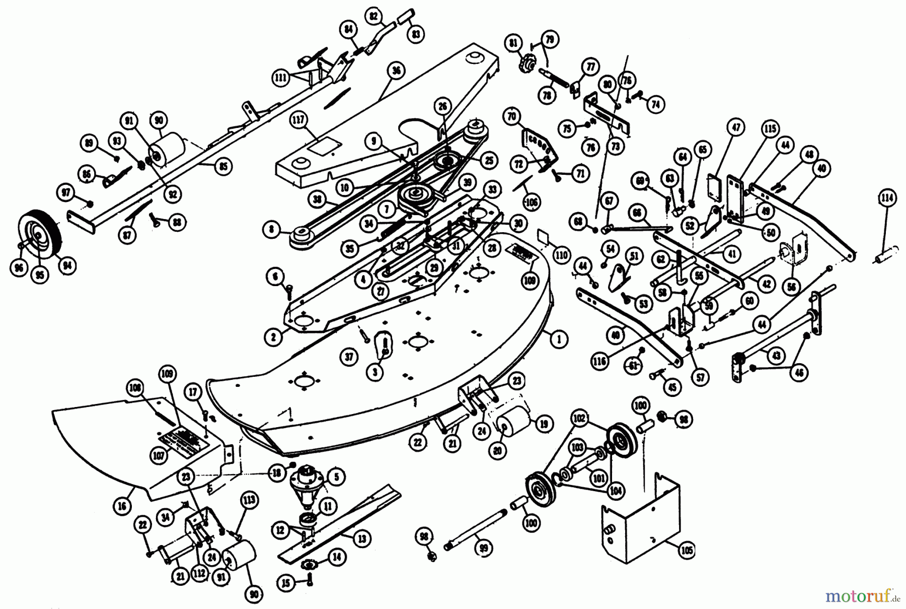 Toro Neu Mowers, Deck Assembly Only 5-1220 - Toro 48