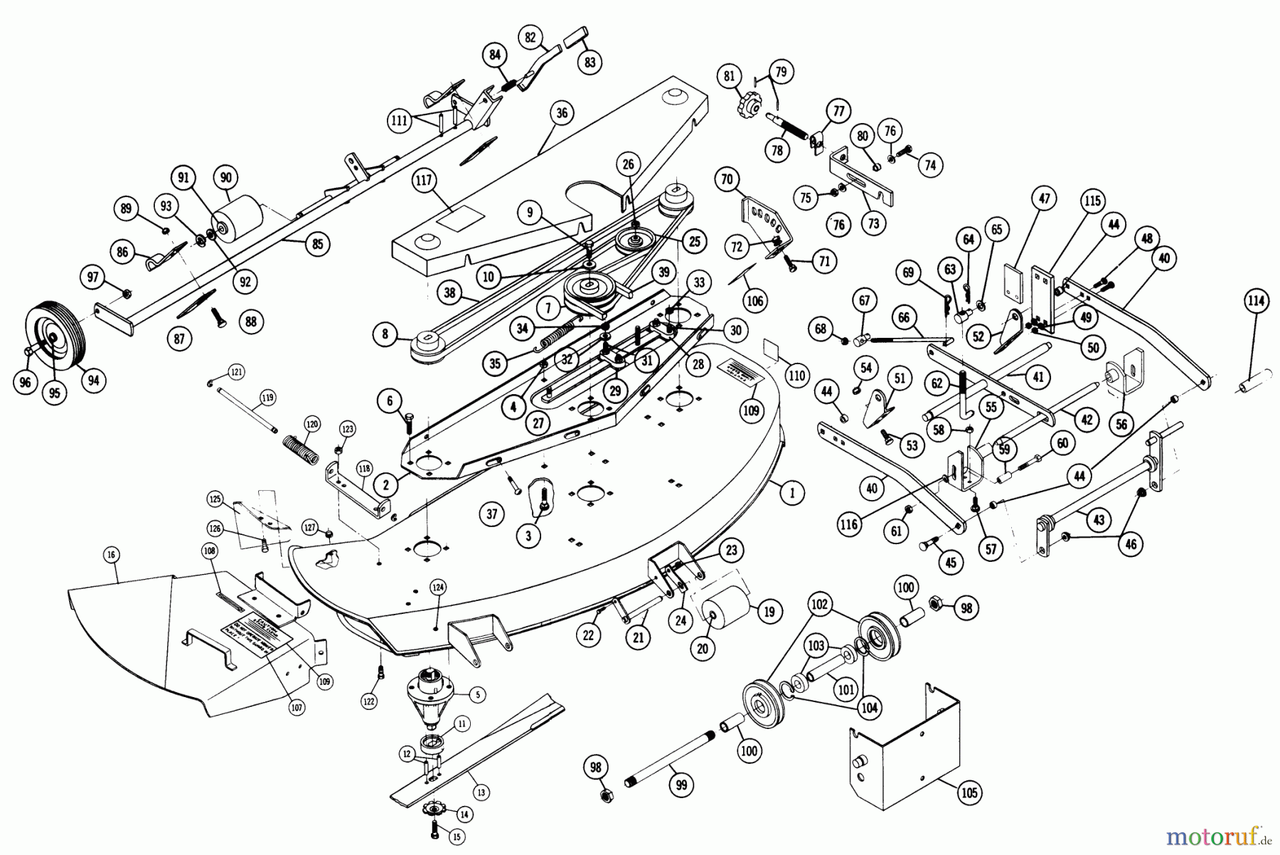 Toro Neu Mowers, Deck Assembly Only 5-1221 - Toro 48