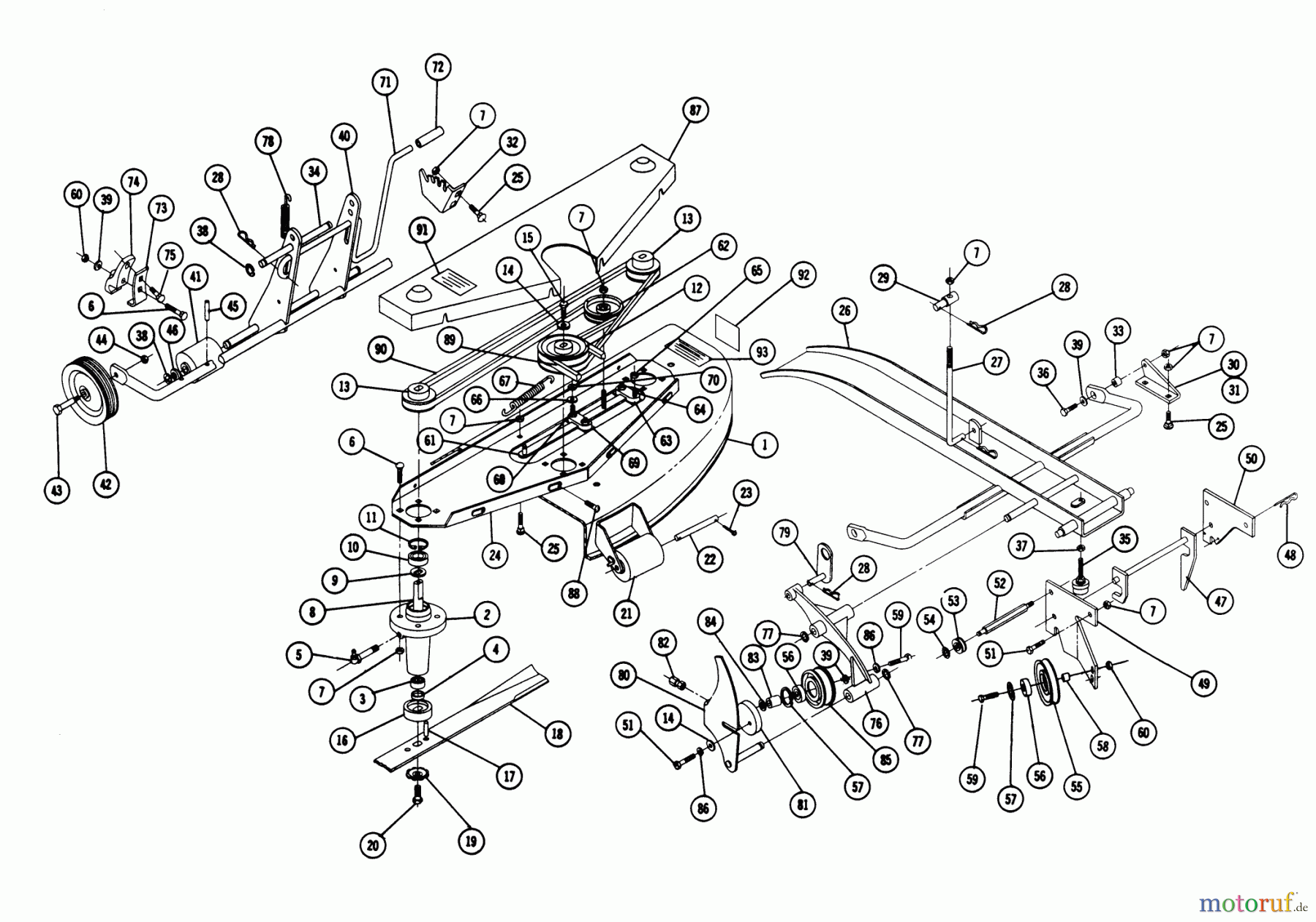 Toro Neu Mowers, Deck Assembly Only RL-426 - Toro 42