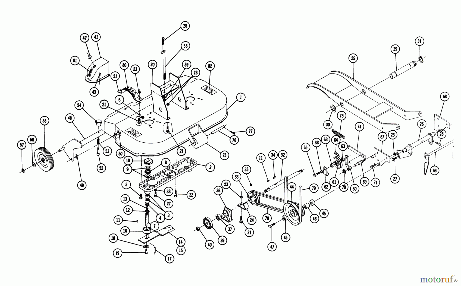 Toro Neu Mowers, Deck Assembly Only 7-1321 - Toro 42