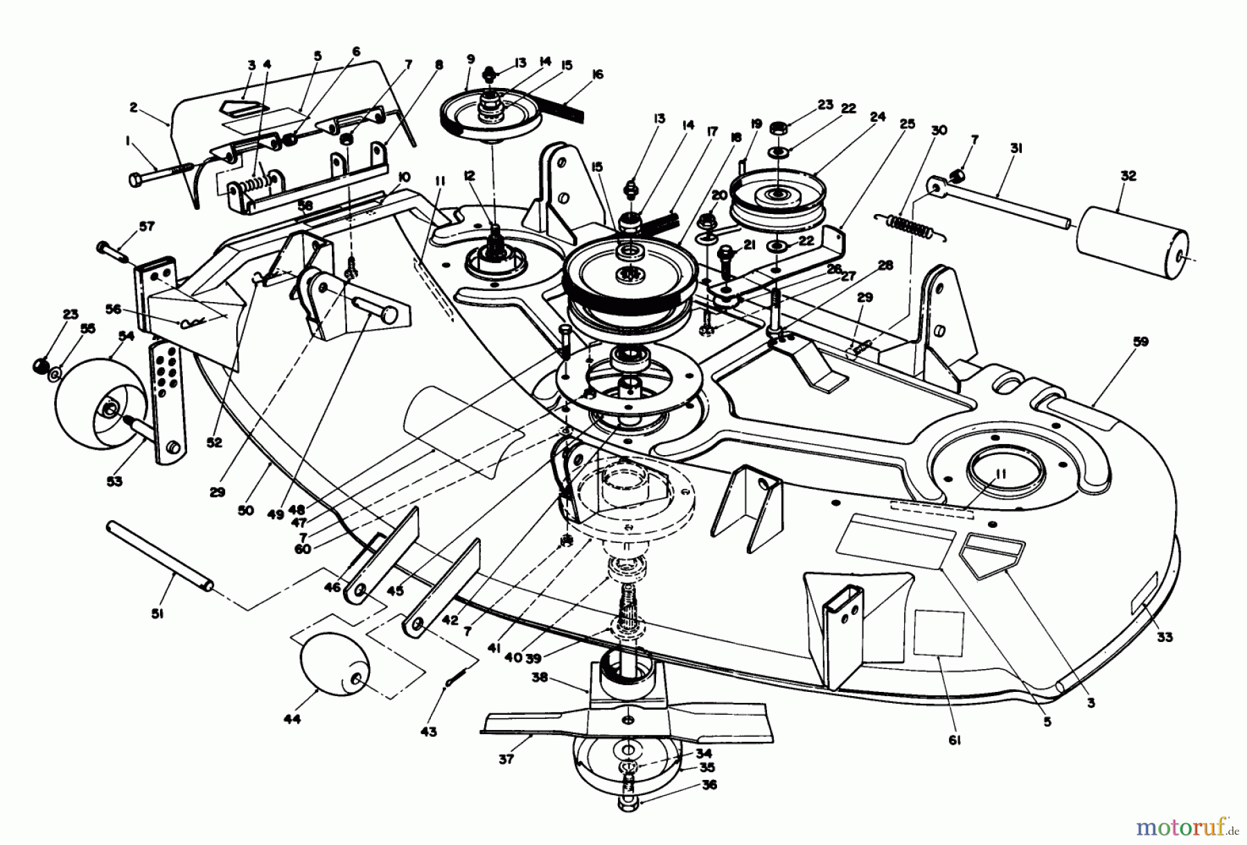 Toro Neu Mowers, Deck Assembly Only 55660 - Toro 44