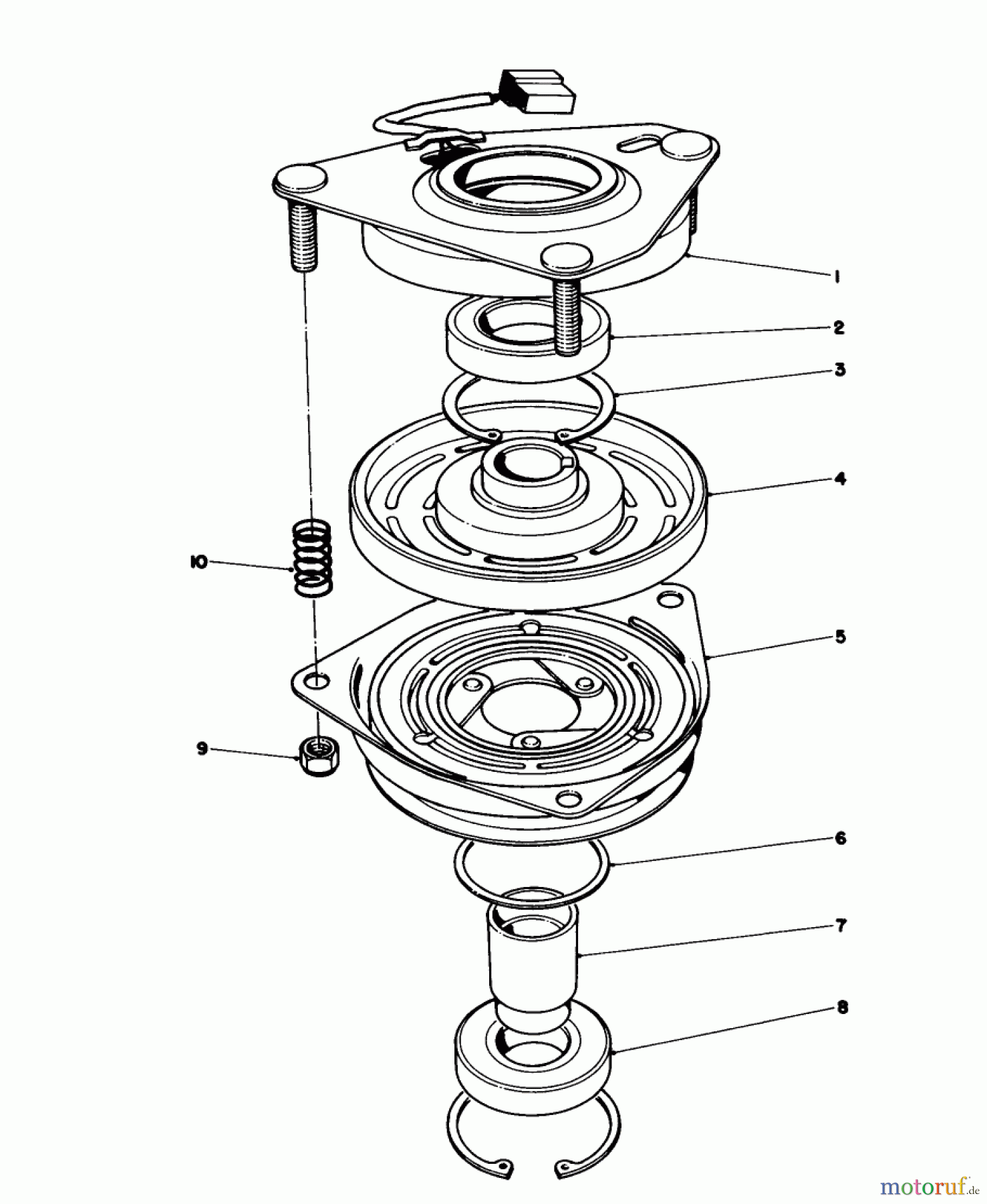 Toro Neu Mowers, Lawn & Garden Tractor Seite 1 57354 (11-44) - Toro 11-44 Pro Lawn Tractor, 1986 (6000001-6999999) CLUTCH ASSEMBLY NO. 44-0770