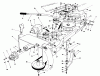 Toro 57358 - 44" Side Discharge Mower, 1986 (6000001-6999999) Ersatzteile FRAME & PULLEY ASSEMBLY 36" SNOWTHROWER ATTACHMENT MODEL NO. 59160 (OPTIONAL)