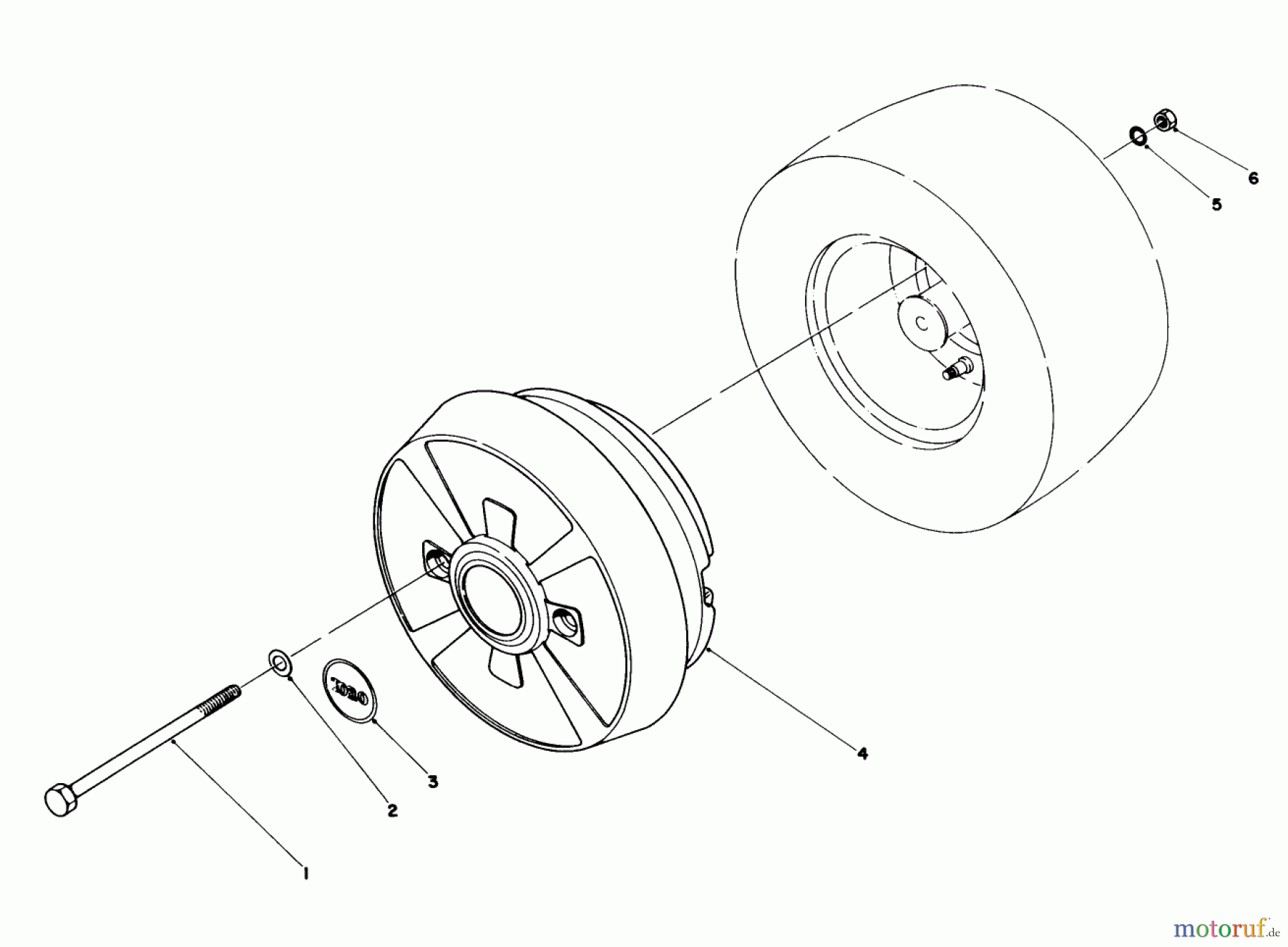  Toro Neu Mowers, Lawn & Garden Tractor Seite 1 57354 (11-44) - Toro 11-44 Pro Lawn Tractor, 1986 (6000001-6999999) WHEEL WEIGHT KIT MODEL NO. 59159 (OPTIONAL)
