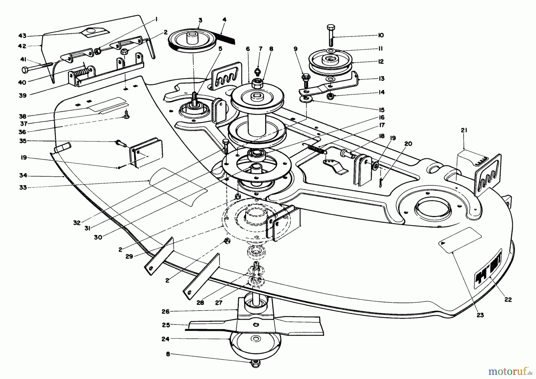 Toro Neu Mowers, Deck Assembly Only 57358 - Toro 44
