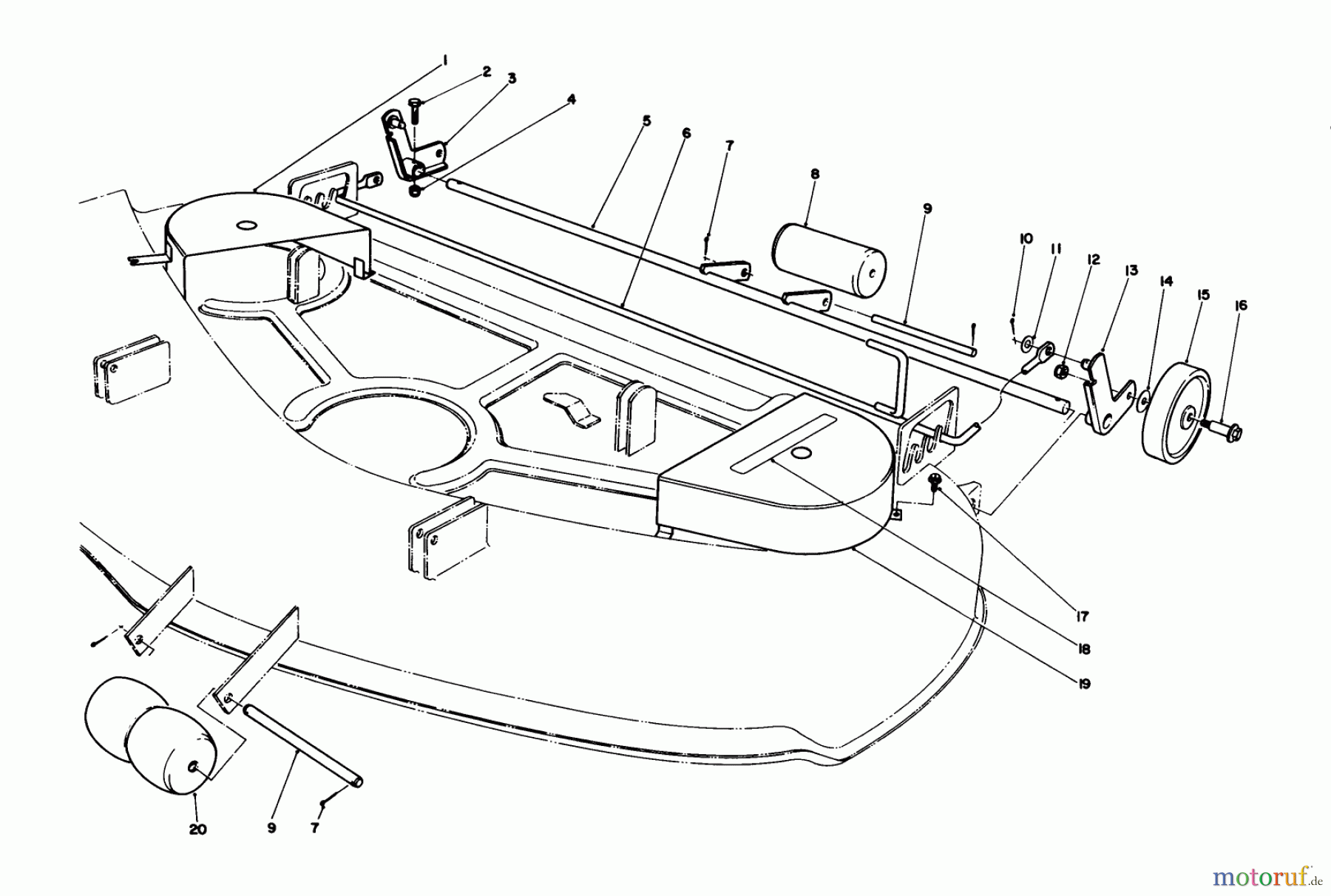 Toro Neu Mowers, Deck Assembly Only 57358 - Toro 44