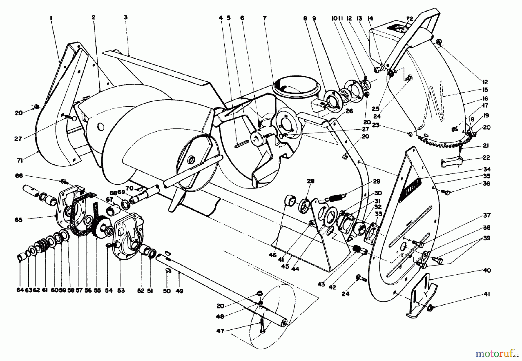 Toro Neu Mowers, Deck Assembly Only 57358 - Toro 44