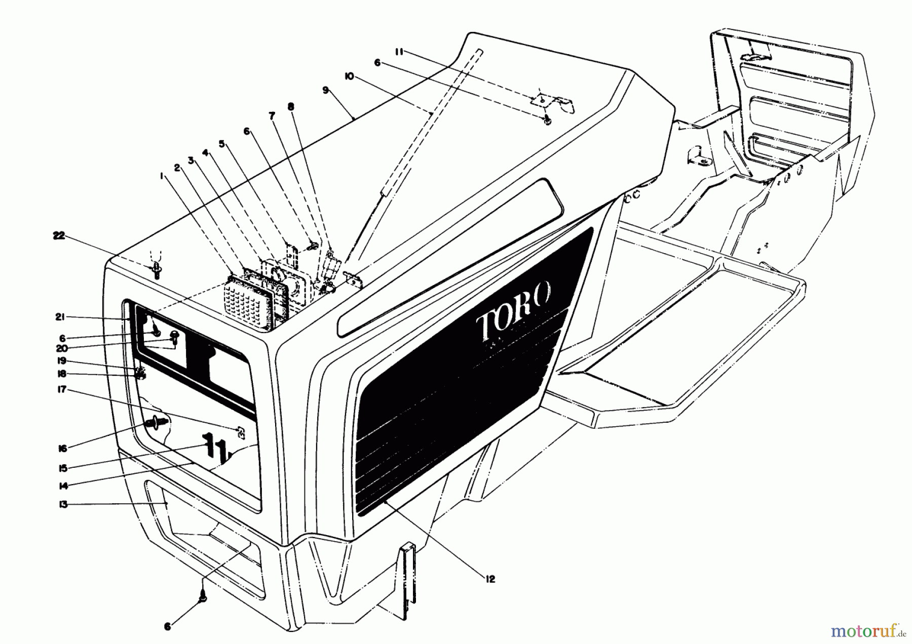 Toro Neu Mowers, Deck Assembly Only 57358 - Toro 44