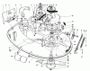 Toro 59147 - 38" Side Discharge Mower, for Model 59365 Tractor, 1986 (6000001-6999999) Ersatzteile 38" CUTTING DECK MODEL NO. 59147