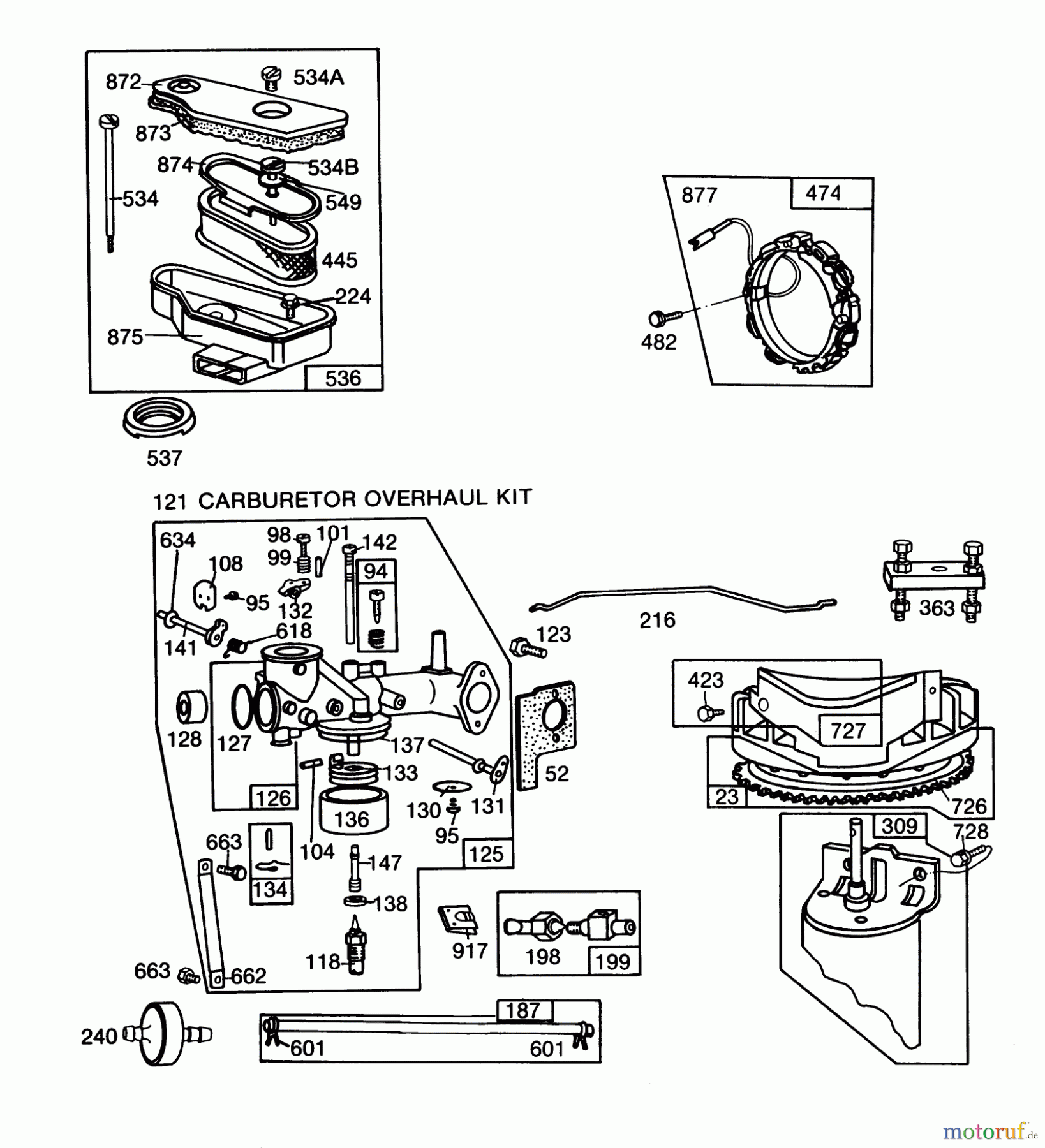  Toro Neu Mowers, Lawn & Garden Tractor Seite 1 57365 (11-38) - Toro 11-38 Pro Lawn Tractor, 1986 (6000001-6999999) ENGINE BRIGGS & STRATTON MODEL 253707-0157-01 #3