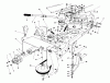 Toro 59147 - 38" Side Discharge Mower, for Model 59365 Tractor, 1986 (6000001-6999999) Ersatzteile FRAME & PULLEY ASSEMBLY 36" SNOWTHROWER ATTACHMENT MODEL NO. 59160 (OPTIONAL)