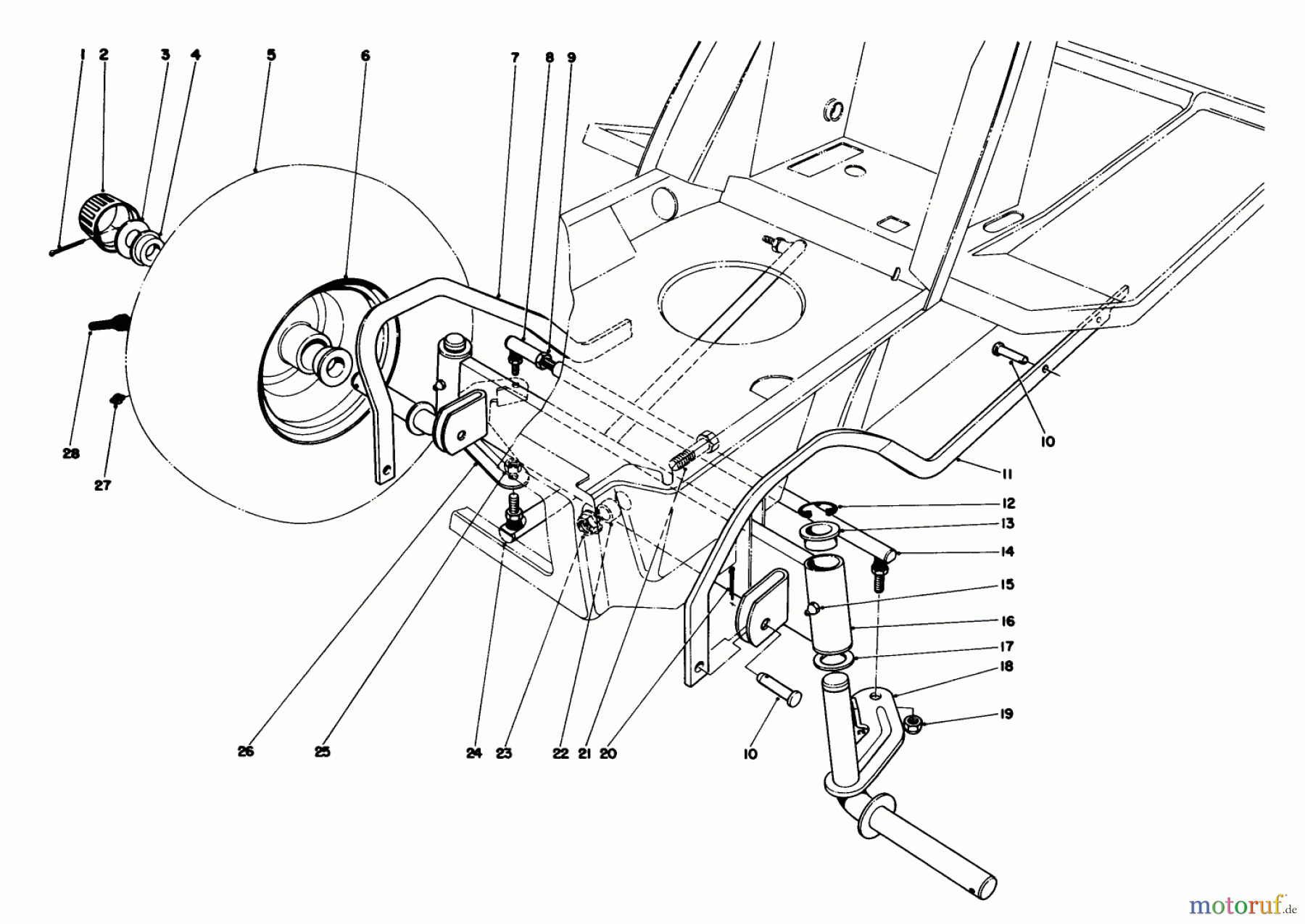 Toro Neu Mowers, Lawn & Garden Tractor Seite 1 57365 (11-38) - Toro 11-38 Pro Lawn Tractor, 1986 (6000001-6999999) FRONT AXLE ASSEMBLY