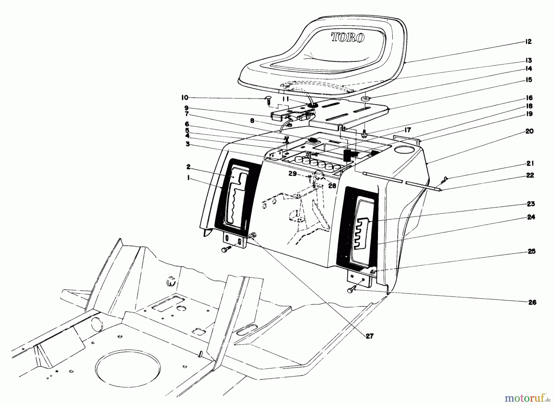 Toro Neu Mowers, Deck Assembly Only 59147 - Toro 38