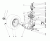 Toro 59147 - 38" Side Discharge Mower, for Model 59365 Tractor, 1986 (6000001-6999999) Ersatzteile TRANSAXLE & CLUTCH ASSEMBLY