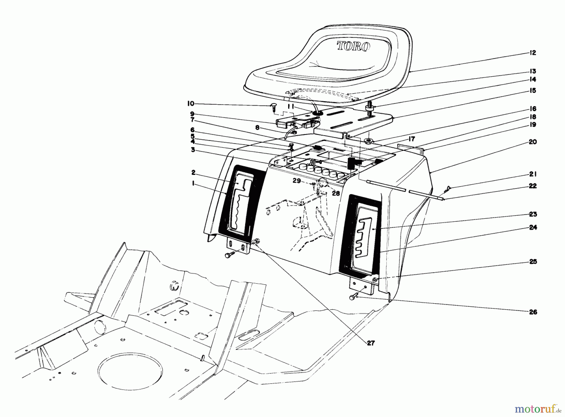 Toro Neu Mowers, Deck Assembly Only 59147 - Toro 38