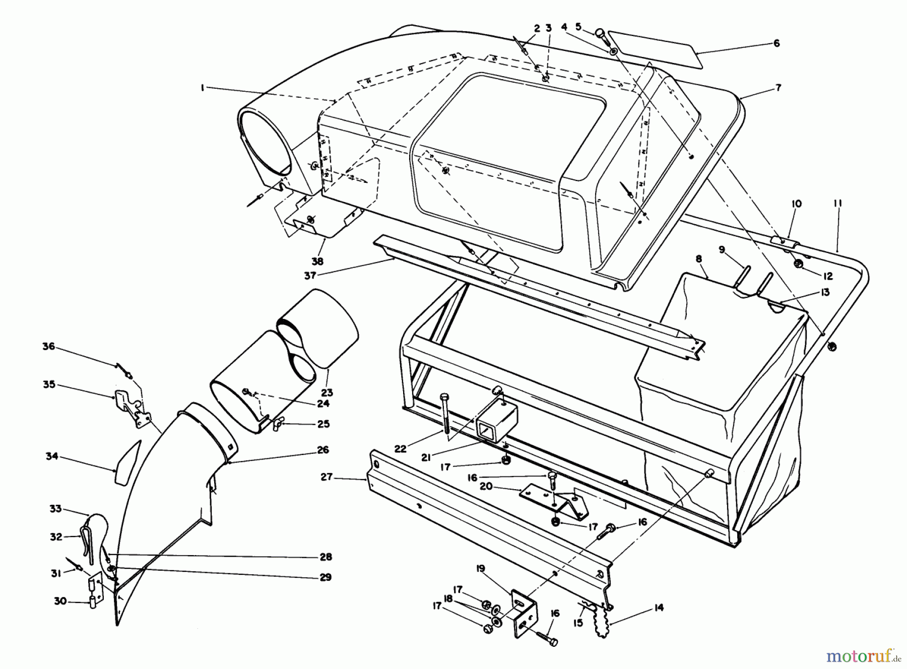 Toro Neu Mowers, Deck Assembly Only 59147 - Toro 38